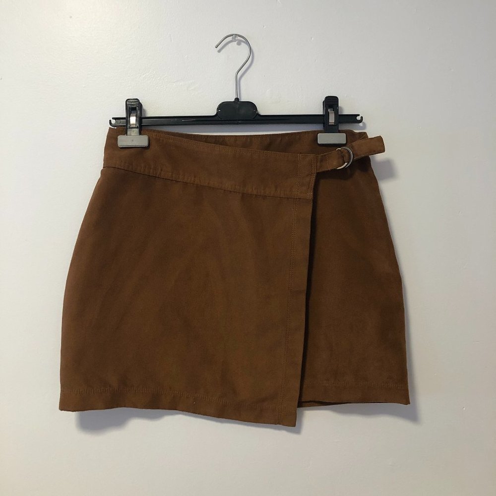 Brown Suede Hollister Mini Skirt